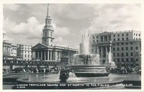 PC42095 London. Trafalgar Square und St. Martin auf den Feldern. Judges Ltd. Kein L.