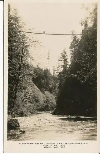 PC38463 Hängebrücke Capilano Canyon Vancouver. B. C. B. Hopkins