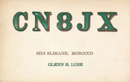 PC43900 Sidi Slimane. Marokko. Glenn H. Luse. 1960