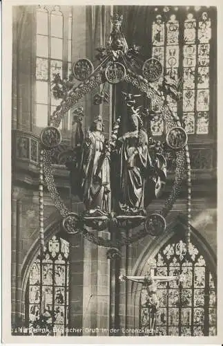 PC39215 Nürnberg. Englischer Gruss in der Lorenzkirche. A. Zemsch. RP