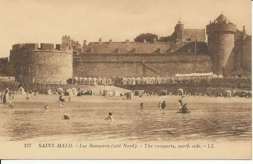 PC40918 Saint Malo. Die Nordseite der Stadtmauern. Levy und Neurdein vereint. Nr. 117. B.