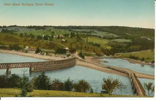 PC39414 Bear River Bridges. Nova Scotia. Valentinstag