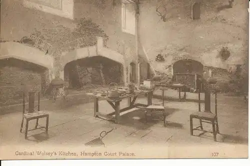 PC44150 Cardinal Wolseys Küche. Hampton Court Palace. Nr. 107. 1914