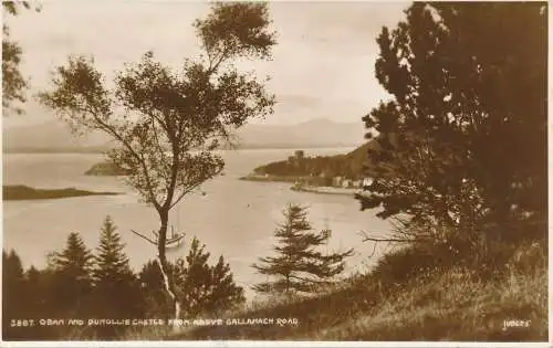 PC42220 Oban und Dunollie Castle von Above Gallanach Road. Judges Ltd. Nr. 3887