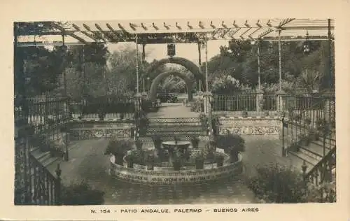 PC41082 Andalusische Terrasse. Palermo. Buenos Aires. Nr. 154. B. Hopkins