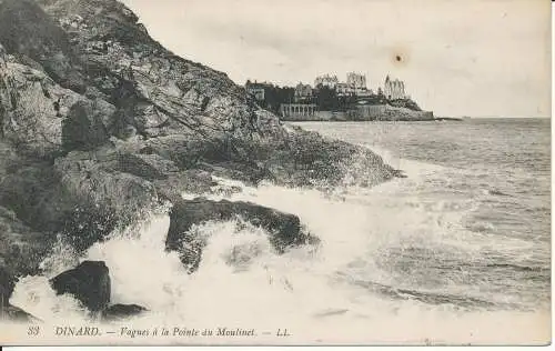 PC40919 Dinard. Wellen an der Pointe du Moulinet. LL. Nr. 33. 1912. B. Hopkins