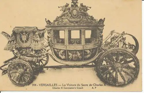 PC39500 Versailles. Charles X Coronations Coach. A. Papeghin. Nr. 144