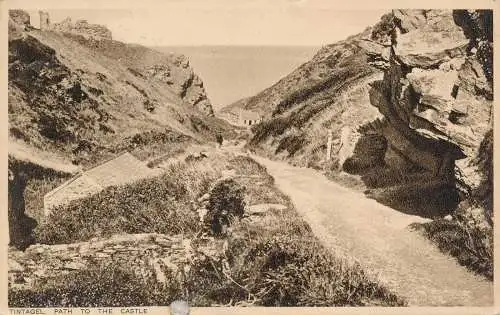 PC42336 Tintagel. Weg zum Schloss. R. Youlton. 1936