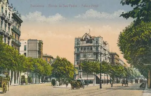 PC41106 Barcelona. Ronda de San Pedro. Palace Hotel. B. Hopkins