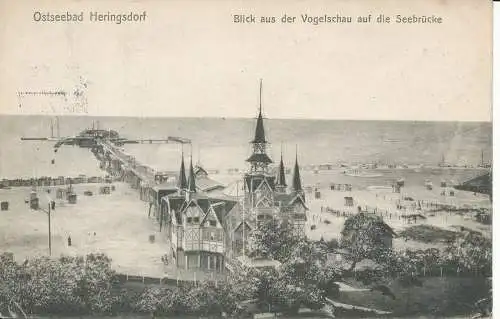 PC40960 Blick aus der Vogelschau auf die Seebrücke. Ostseebad Heringsdorf. Arthu