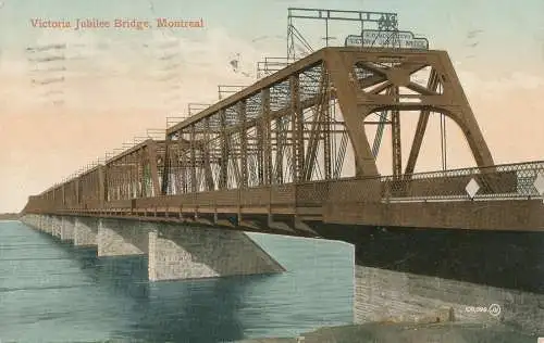 PC42457 Victoria Jubilee Bridge. Montreal. Valentinstag