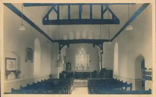 PC45063 alte Postkarte. Innenraum der Kirche. 1936