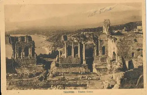 PC43391 Taormina. Griechisches Theater. F. Galifi Crupi