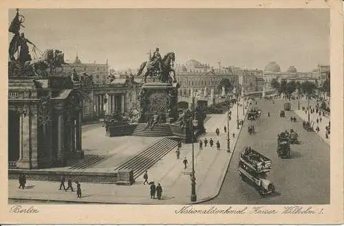 PC41044 Berlin. Nationaldenkmal Kaiser Wilhelm I. I.W.B. 1928. B. Hopkins