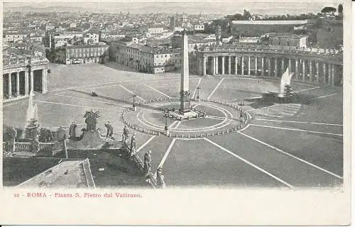 PC38489 Rom. Petersplatz aus dem Vatikan. Nr. 22. B. Hopkins