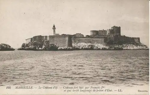 PC40915 Marseille. Das Schloss von If. Schloss Bati von Franz I. und wer