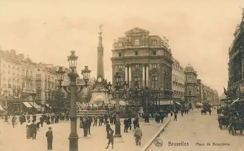 PC43220 Brüssel. Place de Brouckere. Nels. B. Hopkins