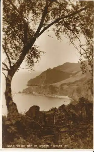 PC44293 Woody Bay. Nr. Lynton. Judges Ltd. Nr. 5862. RP