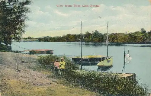 PC43313 Ansicht vom Bootsclub. Poona. B. Hopkins