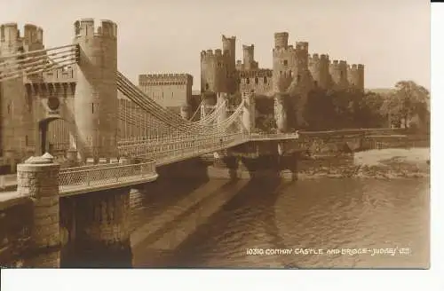 PC44398 Conway Castle und Brücke. Judges Ltd. Nr. 10310. RP