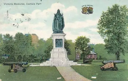 PC42399 Victoria Memorial. Carlisle Park. Nr. und C. 1905