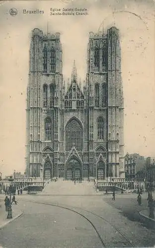 PC42479 Brüssel. Sainte Gudule Church. Ern. Thill. Nels. 1920. B. Hopkins