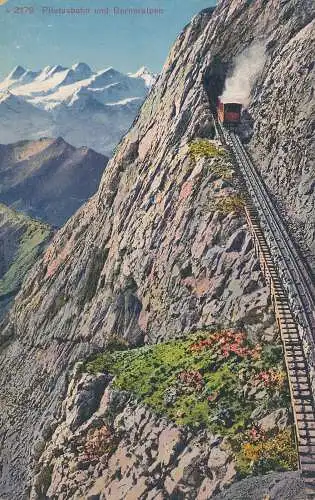 PC43141 Pilatusbahn und Berneralpen. Photoglob. Nr. V 2179. B. Hopkins