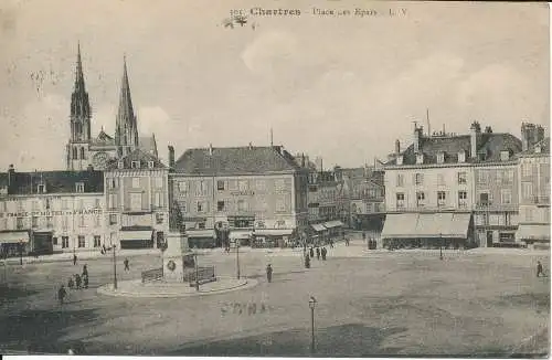 PC38475 Chartres. Place des Epars. L. V. Nr. 301. 1918. B. Hopkins