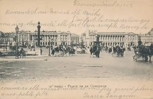 PC43553 Paris. Place de la Concorde. 1904. B. Hopkins