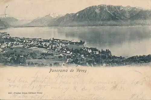 PC43607 Panorama von Vevey. F. Brüder. Nr. 400. 1903. B. Hopkins