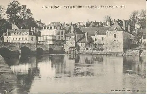 PC38568 Auray. Blick auf die Stadt. Alte Häuser am Pont du Loch. Villard. Nr. 21