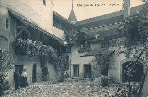 PC43632 Chateau de Chillon. Der Hof. G. Anderegg. B. Hopkins