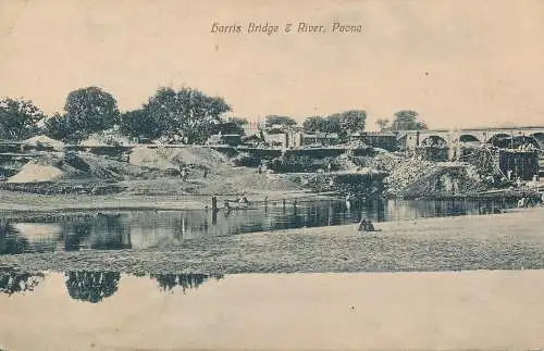 PC43320 Harris Bridge and River. Poona. Nr. 281. B. Hopkins