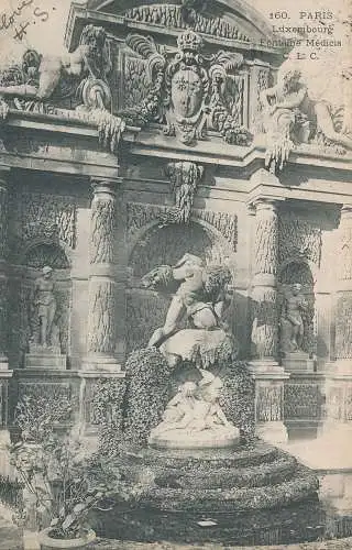 PC43544 Paris. Luxemburger Brunnen Medicis. Nr. 160. 1908. B. Hopkins