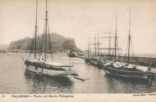 PC41202 Palermo mit Monte Pellegrino. Reber. Nr. 14. B. Hopkins