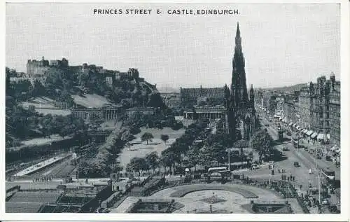 PC45105 Princes Street and Castle. Edinburgh. Dennis