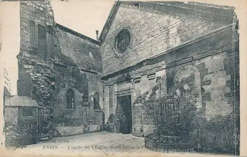 PC43534 Paris. Fassade der Kirche Saint Julien der Arme. Neurdein Brüder. 1934.