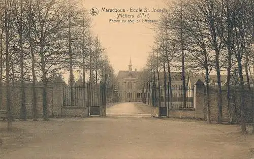 PC43173 Maredsous. Schule St. Joseph. Eingang der Abteiküste. Nels. Nr. 103. B