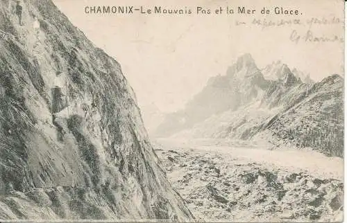 PC38584 Chamonix. Der schlechte Schritt und das eisige Meer. B. Hopkins