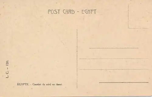 PC41245 Ägypten. Sonnenuntergang in der Wüste. L. C. Nr. 120