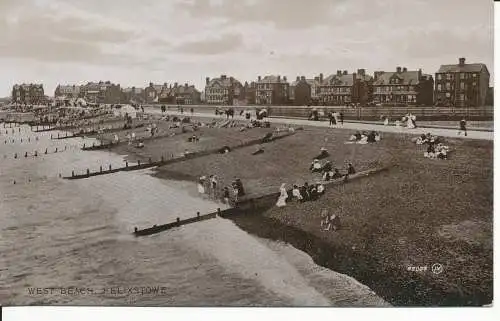 PC45016 West Beach. Felixstowe. Valentinstag. Nr. 42039. B. Hopkins