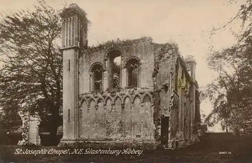 PC44897 St. Josephs Kapelle. Nr. E. Glastonbury Abbey. Nr. 21827. B. Hopkins