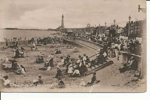 PC45018 The Sands and Promenade. South Shore. Blackpool. Valentinstag. Nr. 13532. 19