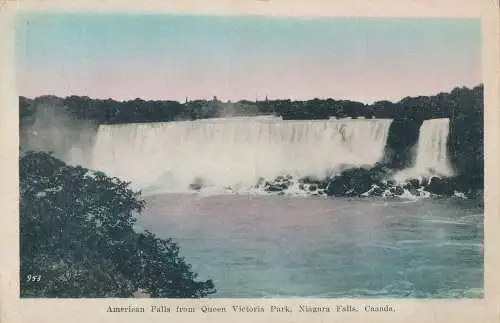 PC45015 American Falls aus Queen Victoria Park. Niagarafälle. Kanada. Heliotyp