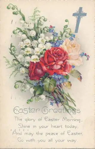 PC45726 Ostergrüße. Blumen. 1937