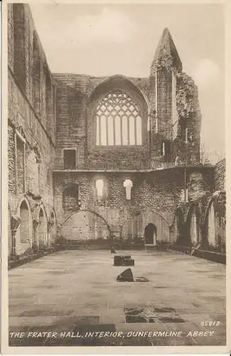 PC45327 Die Bruderhalle. Innenraum. Dunfermline Abbey. Valentinstag. Sepiatype