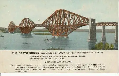 PC45228 Die Forth Bridge. Valentinstag. Farbton. B. Hopkins