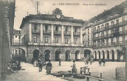 PC46206 San Sebastian. Platz der Verfassung. G.G. Galarza. Nr. 92. B. Hopkin