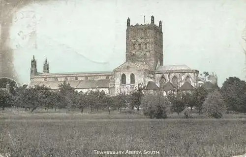 PC45756 Tewkesbury Abbey. Süden. 1906