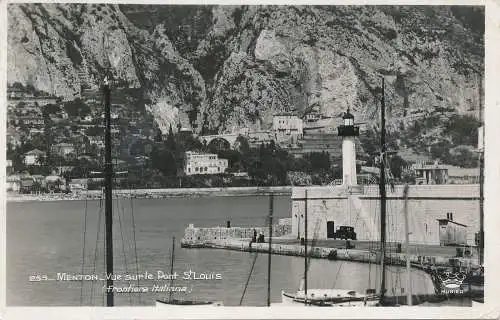 PC45956 Menton. Blick auf die St. Louis Bridge. Munier Le Voyer. Nr. 253